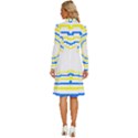 Easter Eggs T- Shirt Easter Eggs Pattern T- Shirt Long Sleeve Shirt Collar A-Line Dress View4