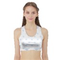 Fabric Pattern T- Shirt Blue Dark Striped Background T- Shirt Sports Bra with Border View1