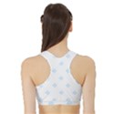 Fabric Pattern T- Shirt Blue Dark Striped Background T- Shirt Sports Bra with Border View2