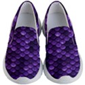 Purple Scales! Kids Lightweight Slip Ons View1