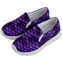 Purple Scales! Kids Lightweight Slip Ons View2