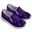 Purple Scales! Kids Lightweight Slip Ons View3