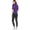 Purple Scales! Frill Neck Blouse View2