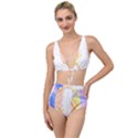 Feathers Design T- Shirtfeathers T- Shirt (4) Tied Up Two Piece Swimsuit View1