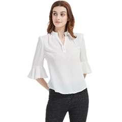 Fishing Is My Life T- Shirtfish T- Shirt (1) Loose Horn Sleeve Chiffon Blouse