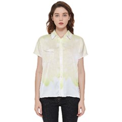 Flower Design T- Shirt Beautiful White And Yellow Artistic Flower T- Shirt Short Sleeve Pocket Shirt