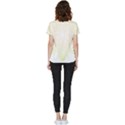 Flower Design T- Shirt Beautiful White And Yellow Artistic Flower T- Shirt Short Sleeve Pocket Shirt View2