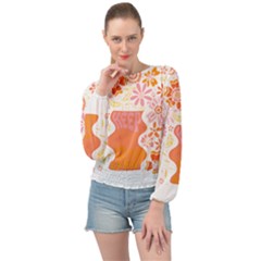 Flower T- Shirt Keep On Growing T- Shirt Banded Bottom Chiffon Top