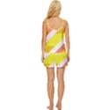 Geometric Abstract Art T- Shirt Sunrise Pattern Satin Pajama Short Set View4