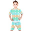 Geometric T- Shirtgeometric Pattern T- Shirt Kids  Tee and Shorts Set View1