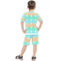 Geometric T- Shirtgeometric Pattern T- Shirt Kids  Tee and Shorts Set View2