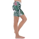 Hawaii T- Shirt Hawaii Coral Flower Fashion T- Shirt Kids  Lightweight Velour Capri Yoga Leggings View3
