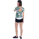 Hawaii T- Shirt Hawaii Coral Flower Fashion T- Shirt Back Circle Cutout Sports Tee View2