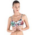 Hawaii T- Shirt Hawaii Flaw Pattern T- Shirt Tie Up Cut Bikini Top View1
