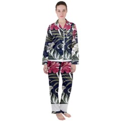 Hawaii T- Shirt Hawaii Florin Fashion T- Shirt Women s Long Sleeve Satin Pajamas Set	