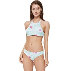 Hawaii T- Shirt Hawaii Flower Bird Fashion T- Shirt Banded Triangle Bikini Set