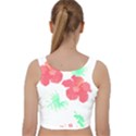 Hawaii T- Shirt Hawaii Flower Fashion T- Shirt Velvet Racer Back Crop Top View2