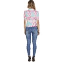 Hawaii T- Shirt Hawaii Glumiflorales Pattern T- Shirt Puffed Short Sleeve Button Up Jacket View4