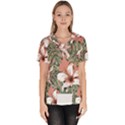 Hawaii T- Shirt Hawaii Hello Modern T- Shirt Women s V-Neck Scrub Top View1