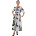 Hawaii T- Shirt Hawaii Lent Flowers Pattern T- Shirt Shoulder Straps Boho Maxi Dress  View1