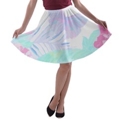 Hawaii T- Shirt Hawaii Umbelifloral Pattern T- Shirt A-line Skater Skirt