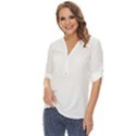 Henna Alphabet T- Shirt Henna Alphabet B Zip Up Long Sleeve Blouse View2
