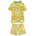 Yellow Seamless Pattern Kids  Swim Tee and Shorts Set View1