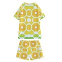 Yellow Seamless Pattern Kids  Swim Tee and Shorts Set View2