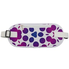 Purple Blue Repeat Pattern Rounded Waist Pouch by Ravend