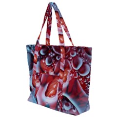 Abstract Art Texture Bubbles Zip Up Canvas Bag by Ravend