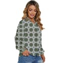 Pattern Background Abstract Women s Long Sleeve Button Down Shirt View3
