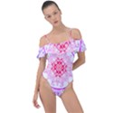Mandala Design T- Shirttime Travel T- Shirt Frill Detail One Piece Swimsuit View1