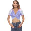 Mandala T- Shirt Fluid Water Mandala T- Shirt Twist Front Crop Top View1