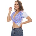 Mandala T- Shirt Fluid Water Mandala T- Shirt Twist Front Crop Top View2
