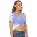 Mandala T- Shirt Fluid Water Mandala T- Shirt Twist Front Crop Top View3