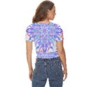 Mandala T- Shirt Fluid Water Mandala T- Shirt Twist Front Crop Top View4