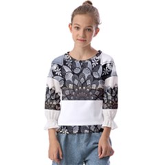 Mandala T- Shirt Mandala The Sunrise Series 001 T- Shirt Kids  Cuff Sleeve Top
