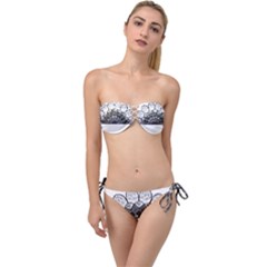 Mandala T- Shirt Mandala The Sunrise Series 004 T- Shirt Twist Bandeau Bikini Set
