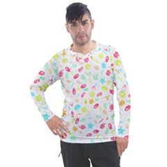 Mircobes T- Shirt Microbial Pattern T- Shirt Men s Pique Long Sleeve Tee