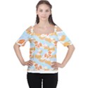 Monarch Butterflies T- Shirt Monarch Butterfly On Yellow Coneflowers T- Shirt Cutout Shoulder Tee View1