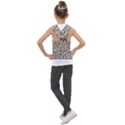 Nature Pattern T- Shirt Minimalist Leaf Line Art Illustration As A Seamless Surface Pattern Design ( Kids  Sleeveless Hoodie View2