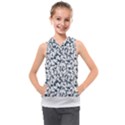 Nature Pattern T- Shirt Minimalist Leaf Line Art Illustration As A Seamless Surface Pattern Design ( Kids  Sleeveless Hoodie View1