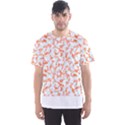 Nature Pattern T- Shirt Minimalist Leaf Line Art Illustration As A Seamless Surface Pattern Design ( Men s Sport Mesh Tee View1