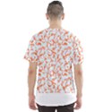 Nature Pattern T- Shirt Minimalist Leaf Line Art Illustration As A Seamless Surface Pattern Design ( Men s Sport Mesh Tee View2