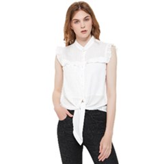 Nature Pattern T- Shirt Minimalist Leaf Line Art Illustration As A Seamless Surface Pattern Design 5 Frill Detail Shirt