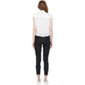 Nature Pattern T- Shirt Minimalist Leaf Line Art Illustration As A Seamless Surface Pattern Design 5 Frill Detail Shirt View2