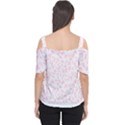 Nature Pattern T- Shirt Minimalist Leaf Line Art Illustration As A Seamless Surface Pattern Design(1 Cutout Shoulder Tee View2