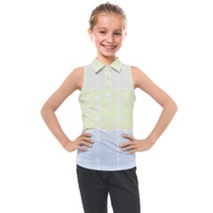 Pattern T- Shirt Abstract Geometric Repeat Leaf Pattern T- Shirt Kids  Sleeveless Polo Tee