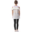 Pattern T- Shirt Corazones Coloridos T- Shirt Fold Over Open Sleeve Top View2