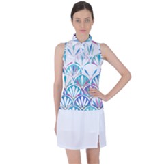 Pattern T- Shirt Glamorous Twenties Art Deco Pastel Pattern T- Shirt Women s Sleeveless Polo Tee